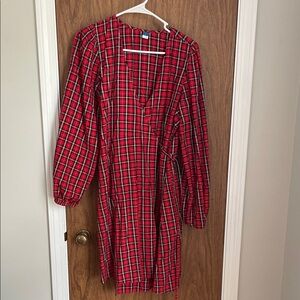 Old Navy Red Plaid Mini Dress